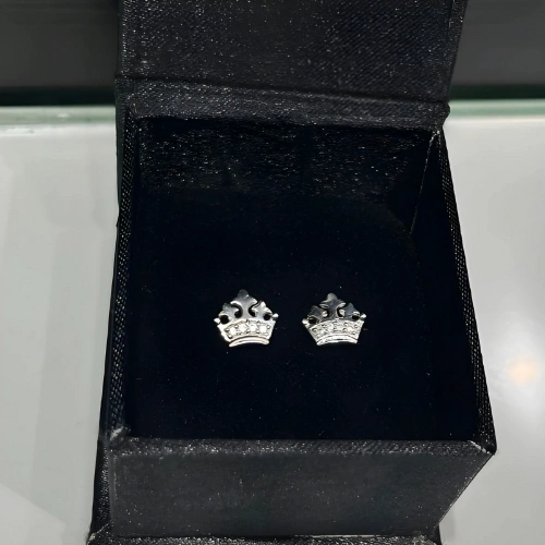 Queen’s Silver Elegance Tops – Premium Shining Earrings for Women