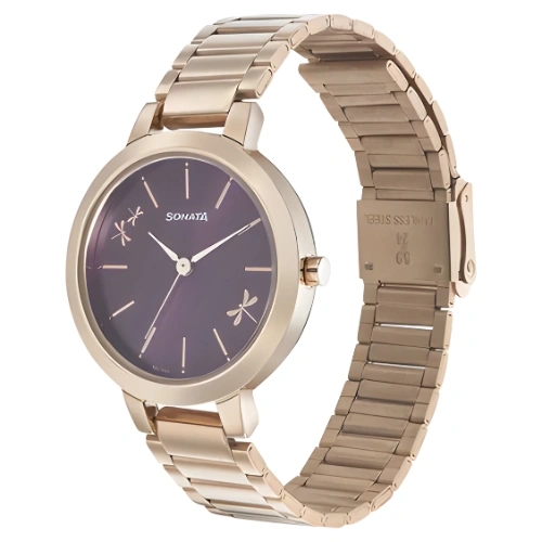 Sonata Play Purple Dial Women’s Watch – 8141WM02