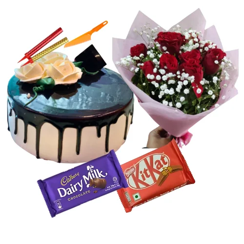 Cherish Trio: Cake, Roses & Chocolate