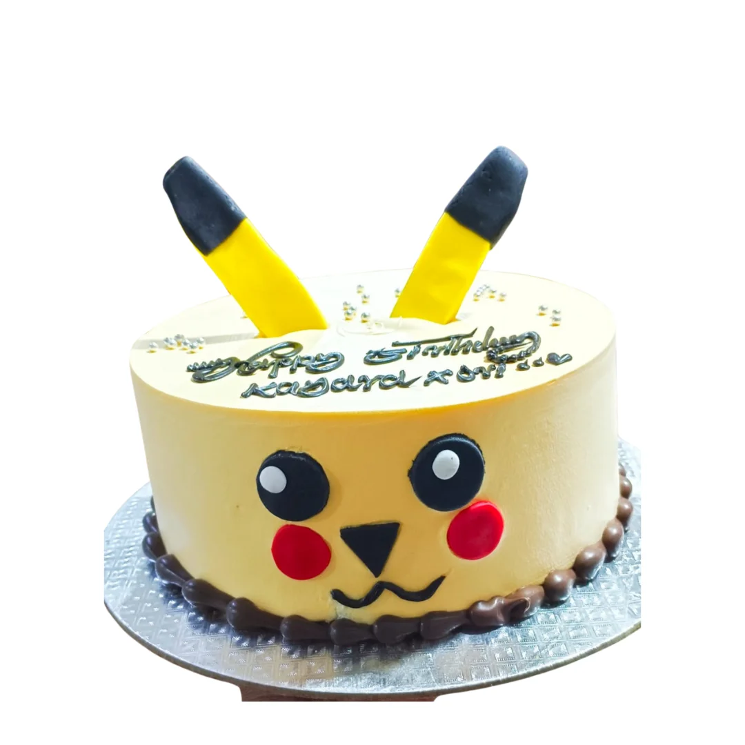 Butter scotch Pikachu cake