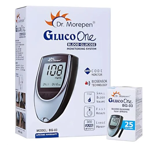 Dr Morpen Glucometer With 25 Strips & Lancet